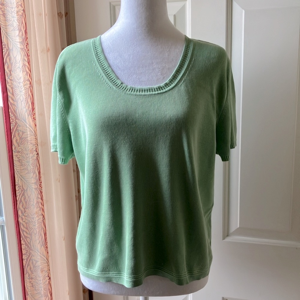 Koret Women’s Silk/Cotton Blend Short Sleeve Top